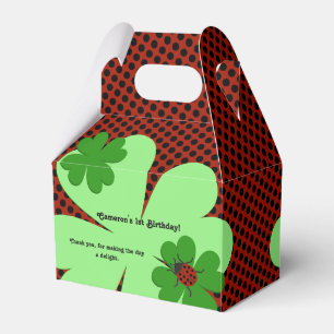 Cute Ladybug 1st Birthday Party Favour Box