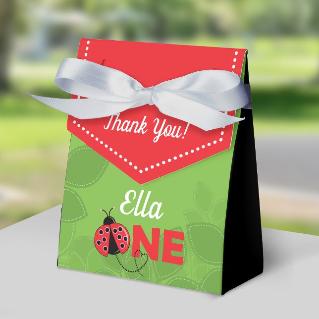 Cute Ladybug 1st Birthday Party Favour Box for gir (Creator Uploaded)