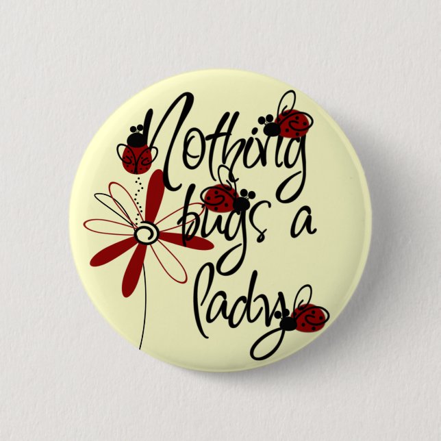Cute Ladybug 6 Cm Round Badge (Front)