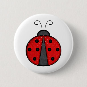 Cute Ladybug 6 Cm Round Badge