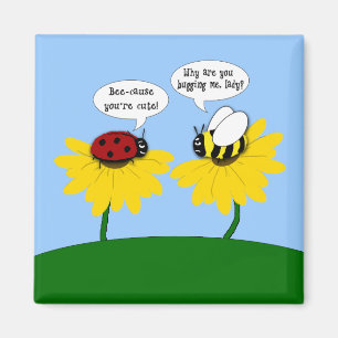 Cute Ladybug and Bumble Bee Magnet