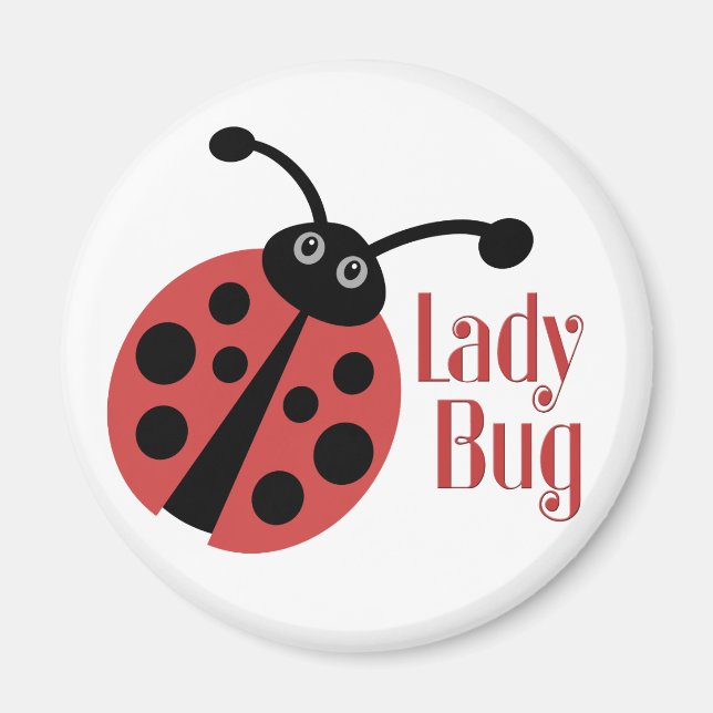 Cute Ladybug Animal Print Magnet (Front)