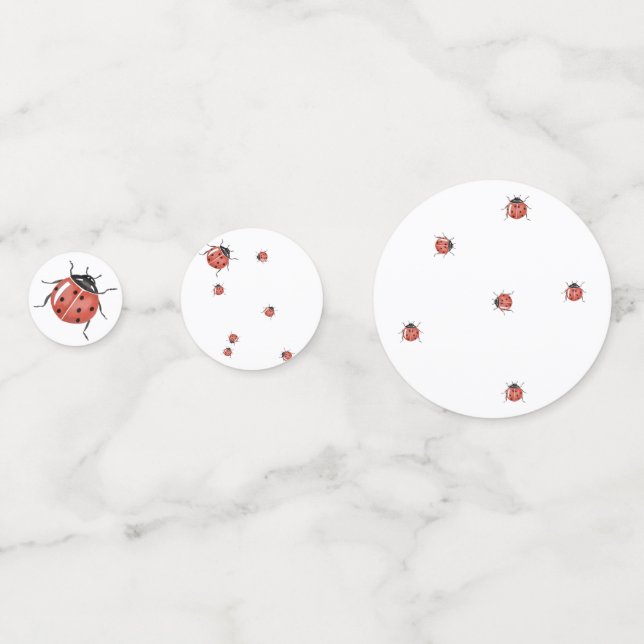 Cute Ladybug Baby Shower Confetti (Backs)