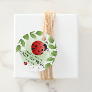 Cute Ladybug Baby Shower Thank You Favour Tag