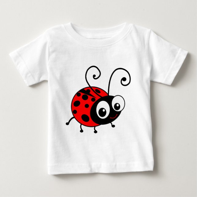 Cute Ladybug Baby T-Shirt (Front)