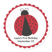 Cute Ladybug Birthday Party Favour