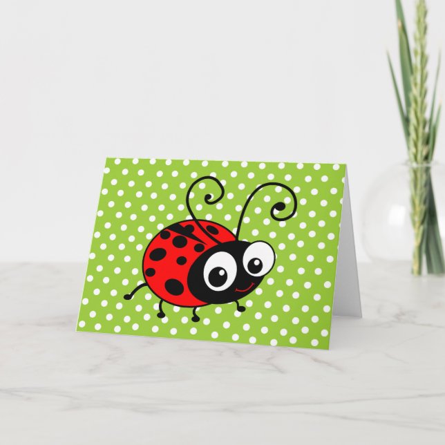 Cute Ladybug Card (Front)