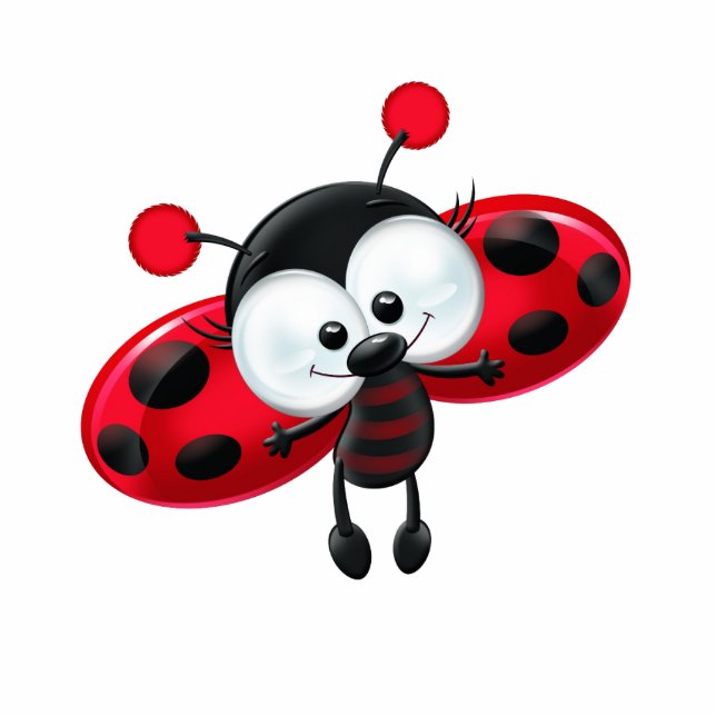 Cute ladybug cartoon photo sculpture key ring (Front)
