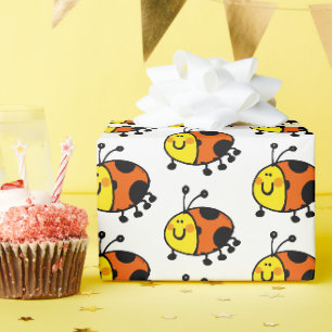 Cute Ladybug Cartoon  Wrapping Paper