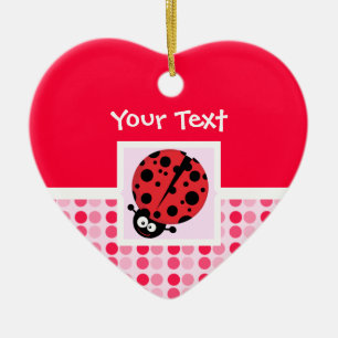 Cute Ladybug Ceramic Tree Decoration