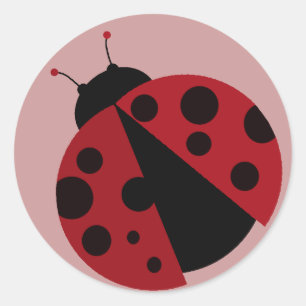 Cute Ladybug  Classic Round Sticker
