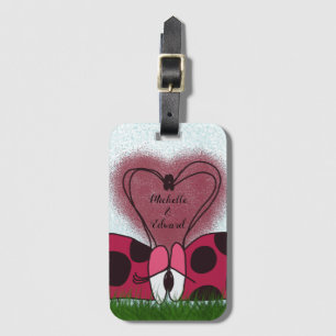 Cute Ladybug Couple Luggage Tag