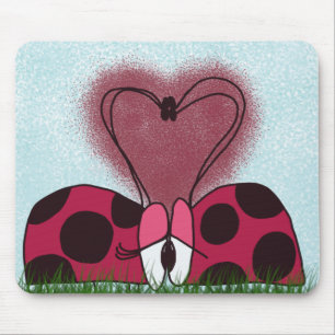 Cute Ladybug Couple  Mouse Mat