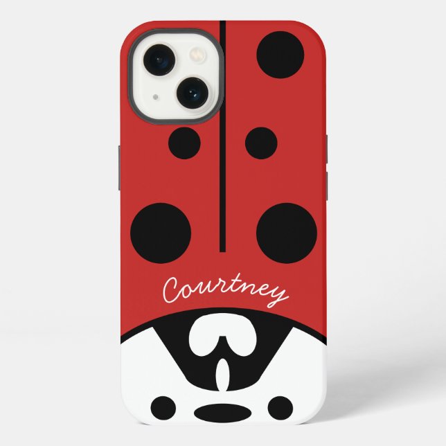 Cute Ladybug Customisable iPhone Case (Back)