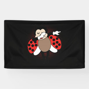 Cute Ladybug Dabbing Banner