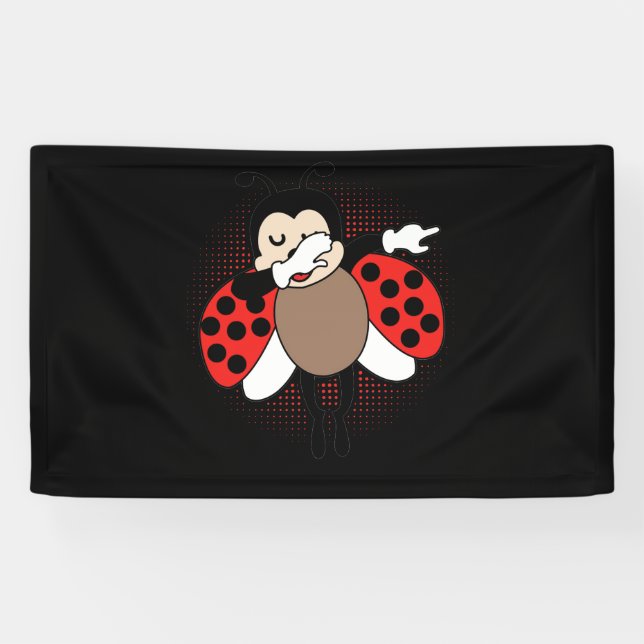 Cute Ladybug Dabbing Banner (Horizontal)
