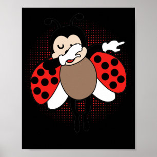 Cute Ladybug Dabbing Poster