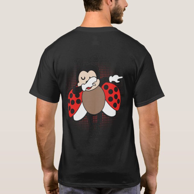 Cute Ladybug Dabbing T-Shirt (Back)