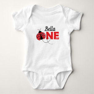 Cute ladybug design bodysuit for first birthday