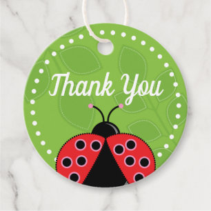 Cute Ladybug Design Favour Tag