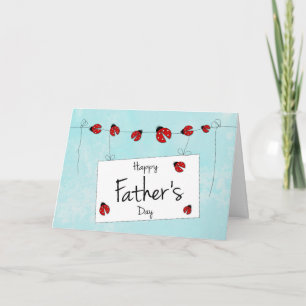 Cute Ladybug Design for Father’s Day Card