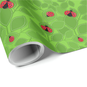 Cute Ladybug Design Wrapping Paper