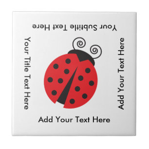Cute Ladybug Drawing Tile