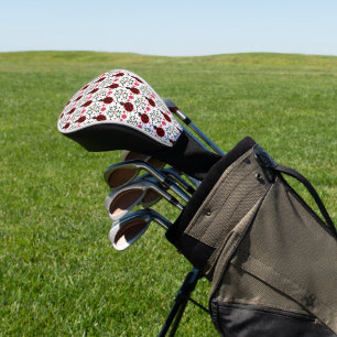 Cute Ladybug Floral Seamless Pattern Golf Head Cover