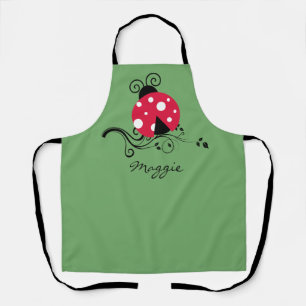 Cute Ladybug Garden Kitchen Apron