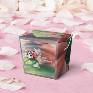 Cute Ladybug Girl Baby Shower Favour Box