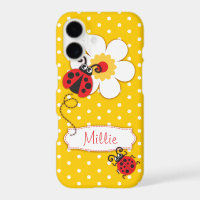 Cute ladybug girls name yellow iPhone 7 case