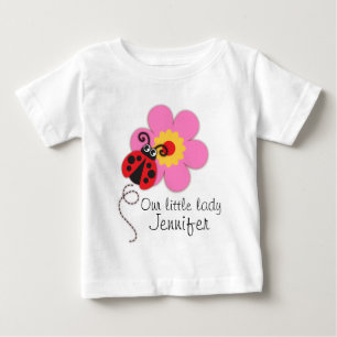 Cute ladybug girls red white pink lady t-shirt