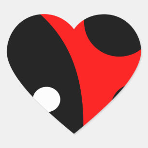 Cute ladybug heart sticker