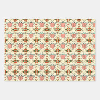 Cute Ladybug Hearts Lovebug Handdrawn Illustration Wrapping Paper Sheet