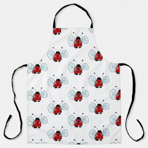Cute Ladybug Illustration Apron