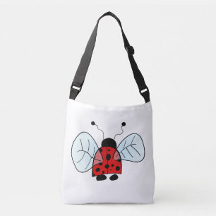 Cute Ladybug Illustration Crossbody Bag