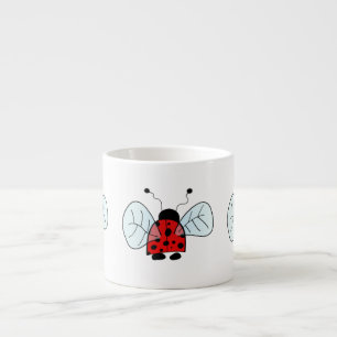 Cute Ladybug Illustration Espresso Cup