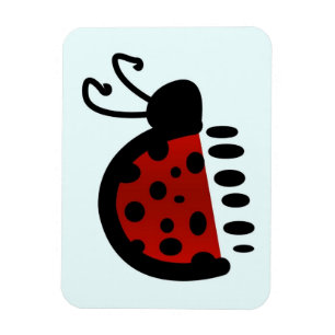 Cute Ladybug Illustration Magnet