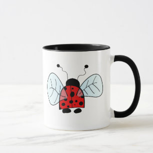 Cute Ladybug Illustration Mug