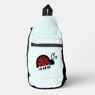 Cute Ladybug Illustration Sling Bag