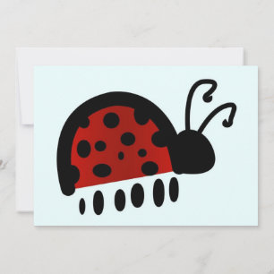 Cute Ladybug Illustration Thank You Card