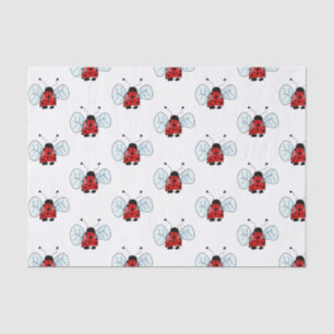 Cute Ladybug Illustration Tissue Paper