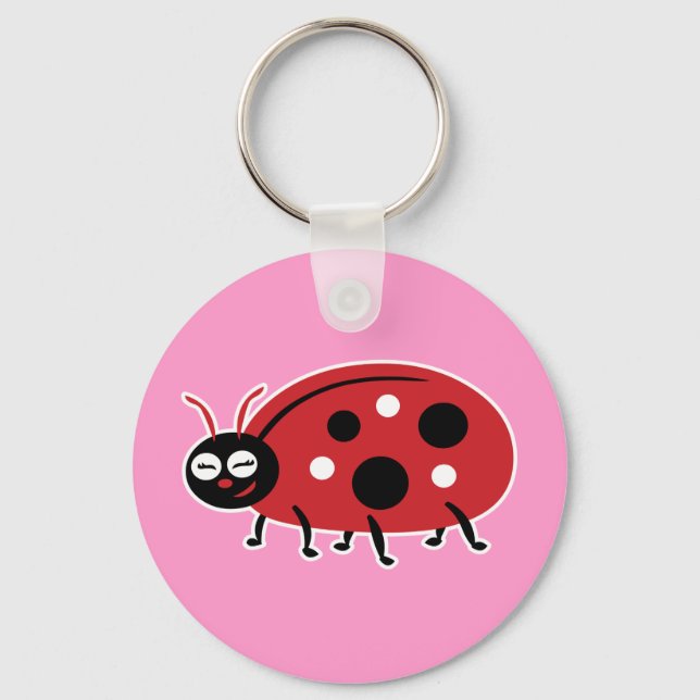 Cute Ladybug Key Ring (Front)