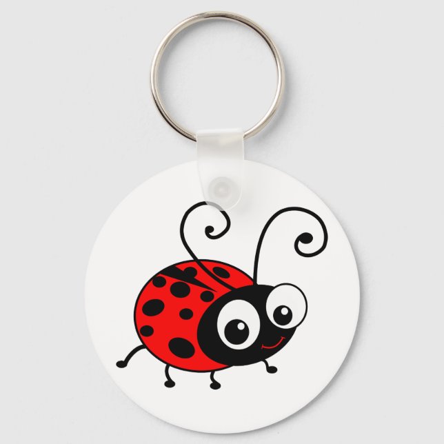 Cute Ladybug Key Ring (Front)