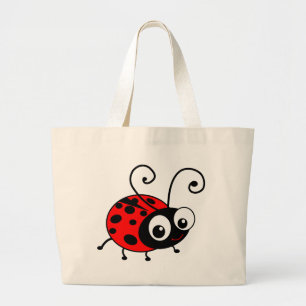 Cute Ladybug Large Tote Bag