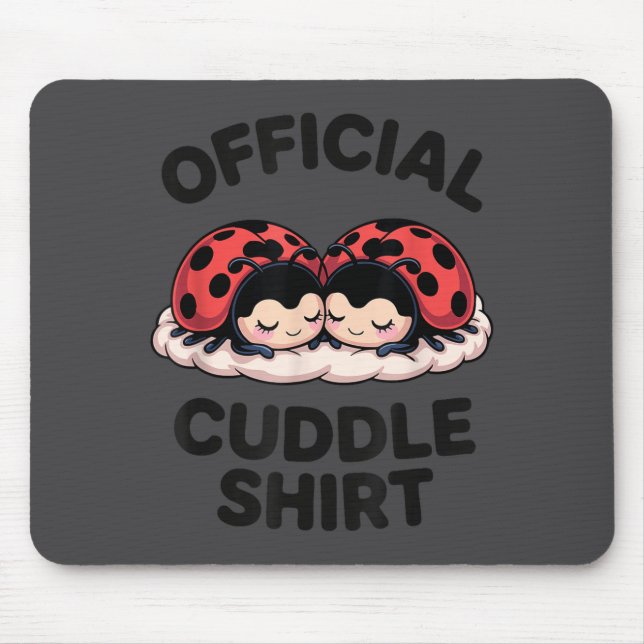 Cute Ladybug Love Cuddle  Mouse Mat (Front)