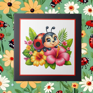 Cute ladybug lovers insect tile