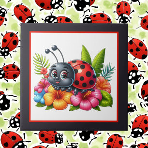 Cute ladybug lovers insect tile