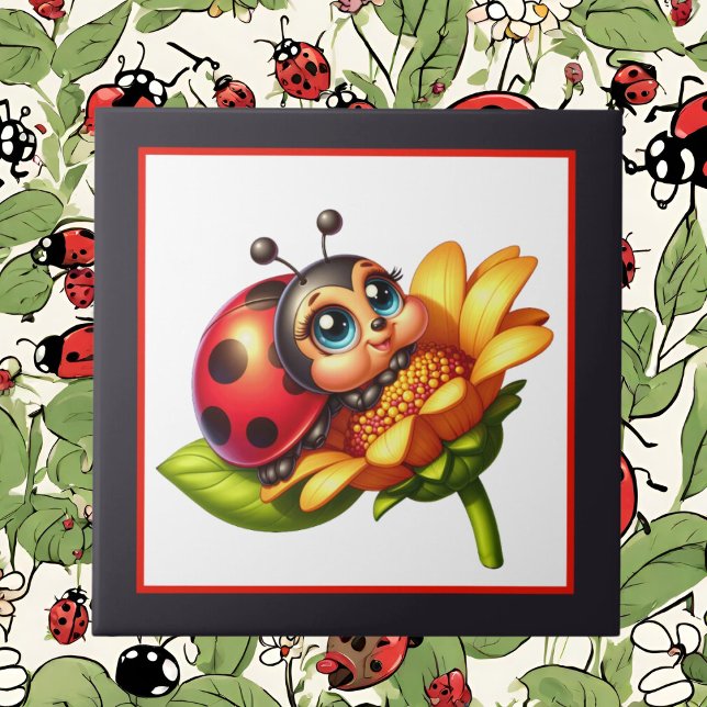 Cute ladybug lovers insect  tile (Creator Uploaded)