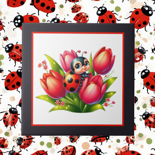 Cute ladybug lovers insect tile